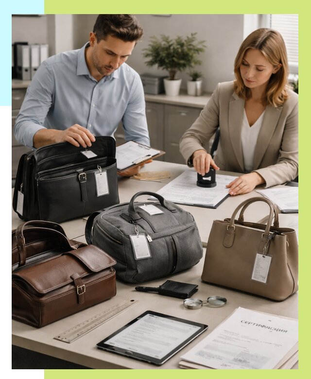 Сертификация сумок в Егорьевске от 7595 руб. | Алешин-Грь