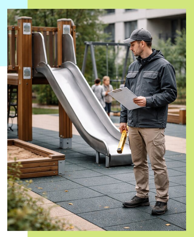 Сертификация детских площадок в Егорьевске от 25315 р. | Алешин-Грь