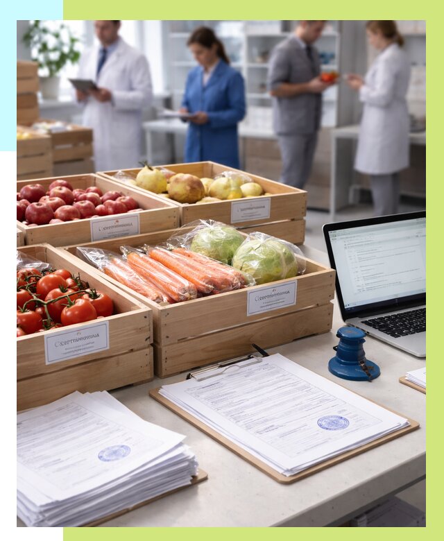 Сертификация овощей и фруктов в Егорьевске от 8607 р. | Алешин-Грь