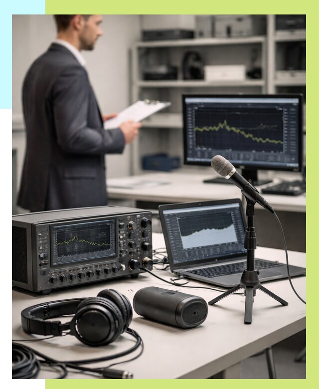 Сертификация аудиотехники в Егорьевске от 15189 р., Алешин-Грь