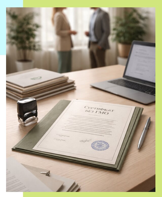 Сертификат без ГМО в Егорьевске от 7595 р. оформить срочно Алешин-Грь